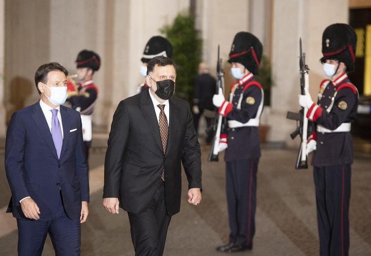 Conte, Libyan PM Saraj hold talks in Rome