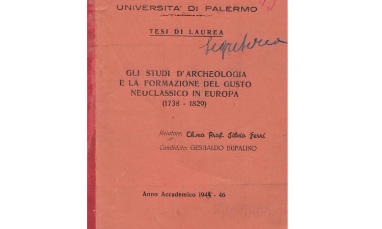 Scrittori: tesi di laurea di Gesualdo Bufalino ritrovata in Archivio Università Palermo