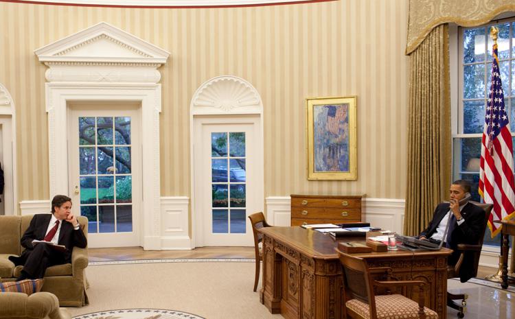 Blinken con l'ex presidente Obama (Fotogramma)