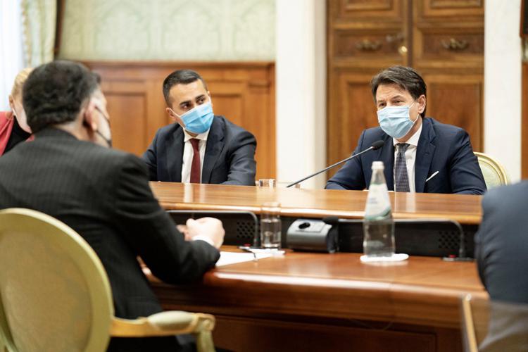 Conte, Di Maio and Sarraj hold talks in Rome