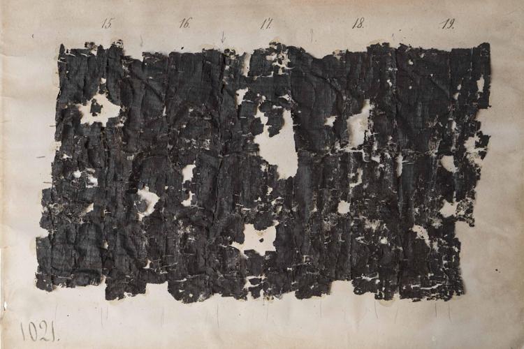 Papiri di Ercolano (Foto MibAct, Biblioteca Nazionale Vittorio Emanuele III Napoli, Cnr-Ispc)