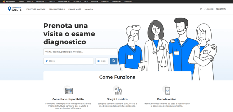 Con Pagine Bianche Salute nasce il marketplace per le prenotazioni in tempo reale