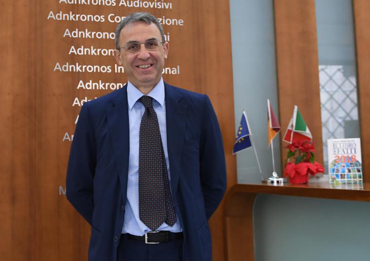  Il ministro dell'Ambiente Sergio Costa in visita all'Adnkronos (foto Adnkronos/Cristiano Camera)