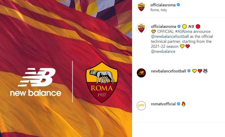 Roma, New Balance sponsor tecnico: nuova maglia 2021-2022