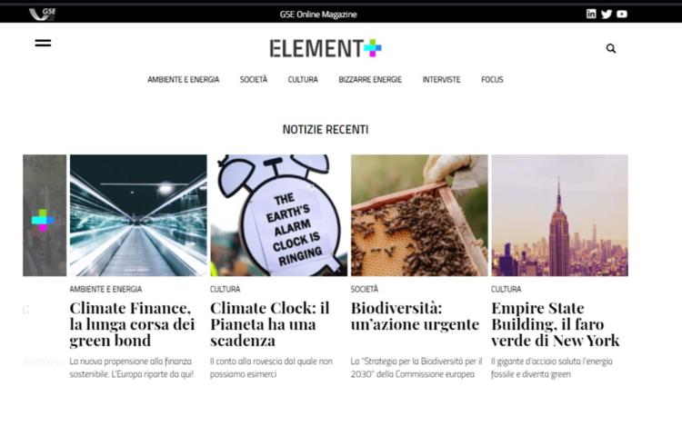 Sostenibilità alla portata di tutti con Element+, il nuovo blog del Gse