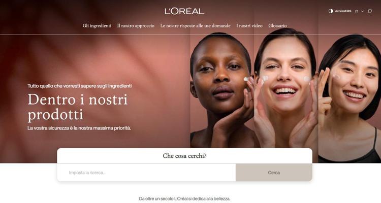 L'Oréal, al via in 45 paesi e in 8 lingue sito 'Dentro i nostri prodotti'