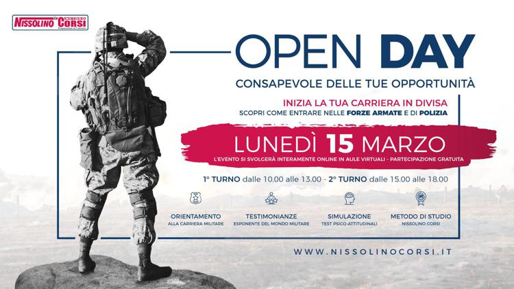 Open Day Nissolino Corsi: il 15 Marzo tutti a scoprire le opportunità di carriera in divisa