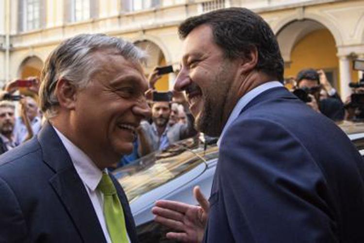 Viktor Orban e Matteo Salvini - (Afp)
