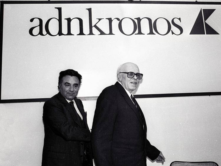 Andrei Sakharov con l'editore di Adnkronos Giuseppe Marra (1989)