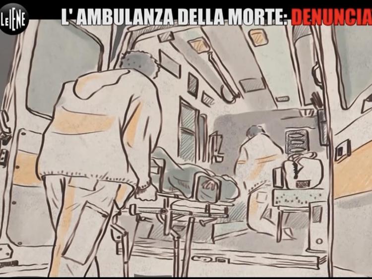 foto dal servizio delle Iene sul barelliere Davide Garofalo e il caso delle ambulanze della morte