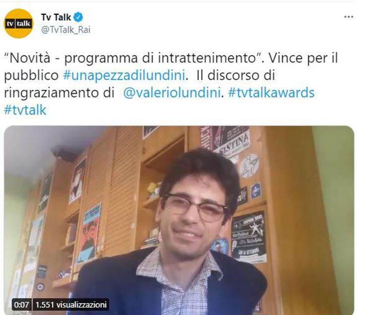Lundini e Zorzi vincono i premi Tv Talk