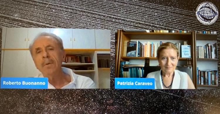 Gli astrofisici Roberto Buonanno (Sait) e Patrizia Caraveo (Inaf) (Foto Adnkronos) 