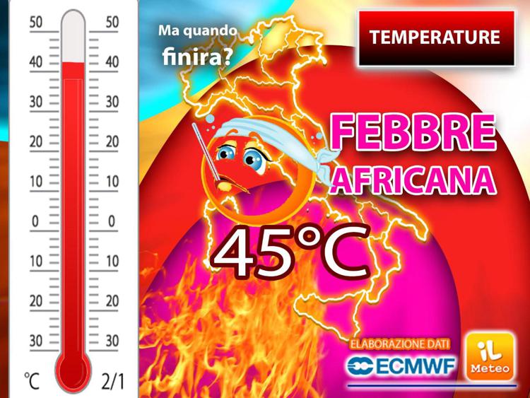 Caldo africano, temperature record sull'Italia: il meteo della settimana