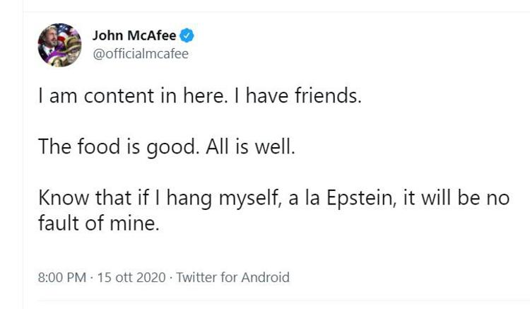 Twitter /John McAfee
