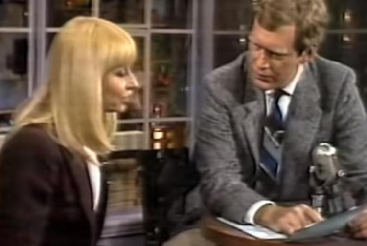 Raffaella Carrà, con David Letterman sulla tv Usa