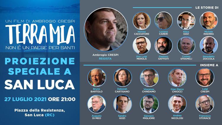 Ndrangheta, stasera a San Luca riparte 'Terra Mia': docufilm di Ambrogio Crespi