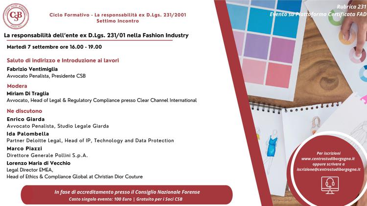 La responsabilità dell’ente ex D.Lgs. 231/01 nella Fashion Industry