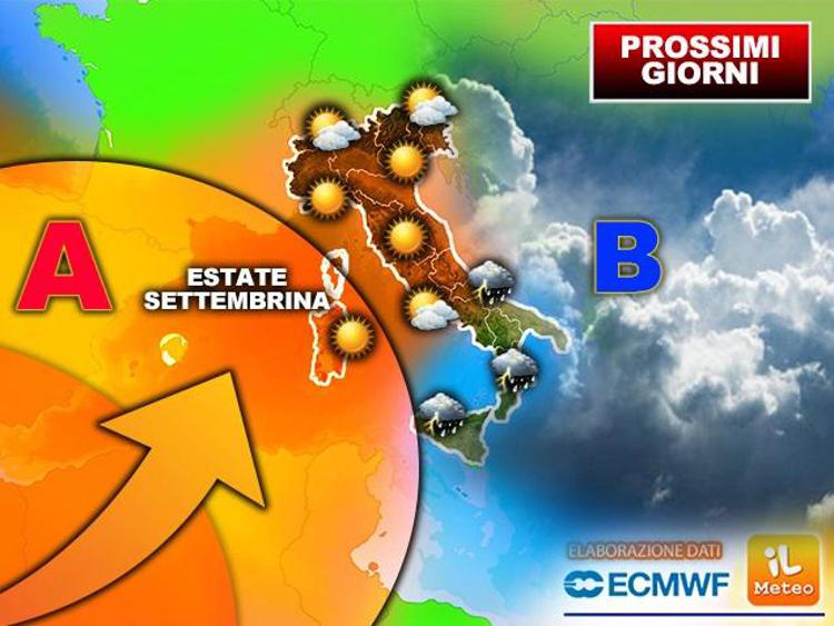 Vortice sull'Italia, meteo divide il Paese: cosa succede in settimana