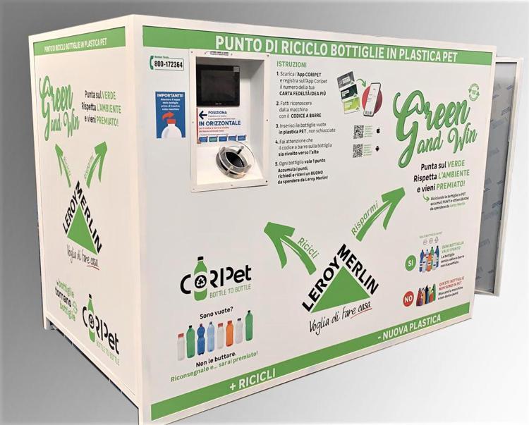 Più ricicli, più guadagni: Leroy Merlin e CORIPET completano l’installazione di ecocompattatori in tutti i negozi della Lombardia