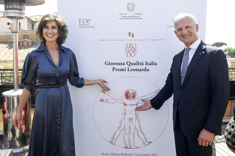 Luisa Todini e Andrea Illy al Premio Leonardo (Fotogramma)
