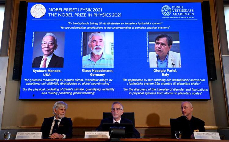 Nobel Fisica a italiano Parisi, tedesco Hasselmann e americano Manabe