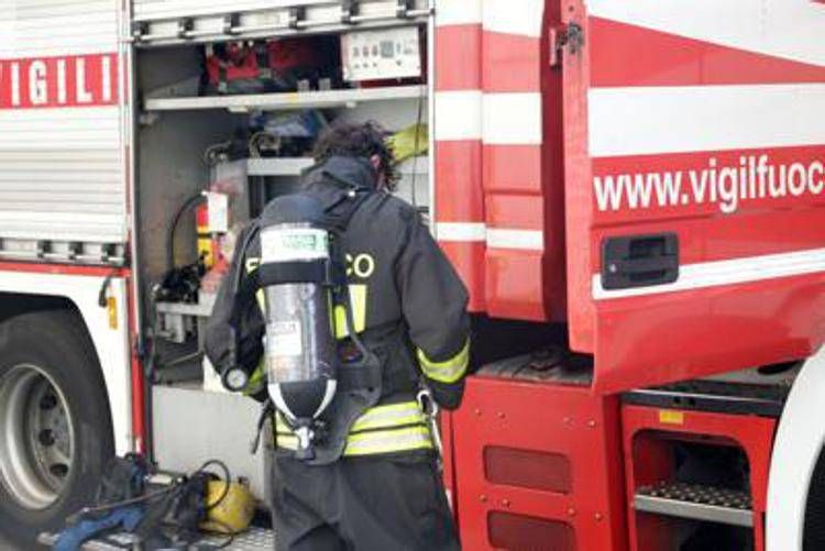 Vigili del fuoco in azione - (Fotogramma)