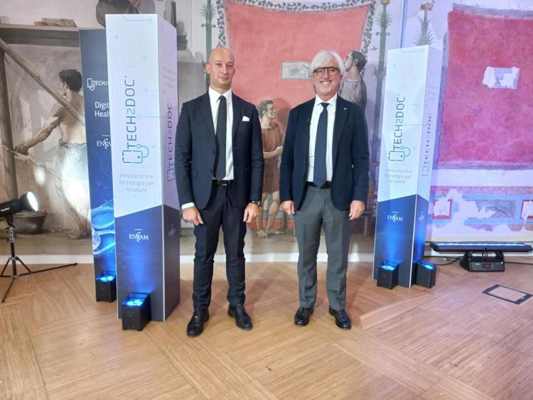 A sinistra Luca Cinquepalmi, direttore Futuro e Innovazione ENPAM, a destra Alberto Oliveti, presidente Fondazione ENPAM