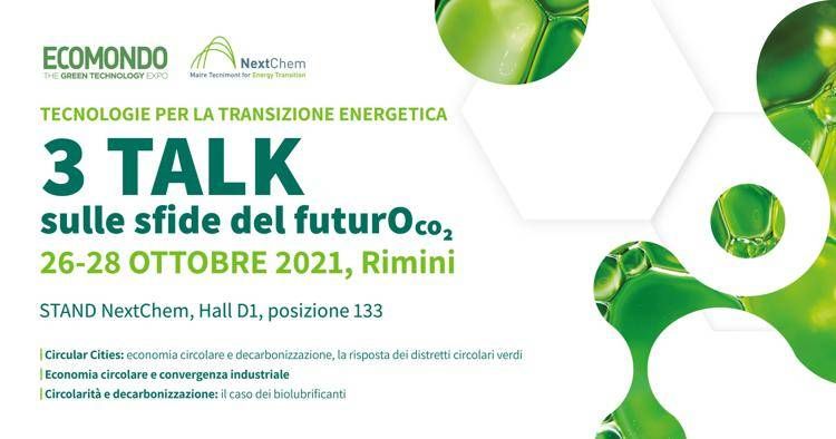 NextChem a Ecomondo con tre Talk sulle sfide del 'futuroCO2'