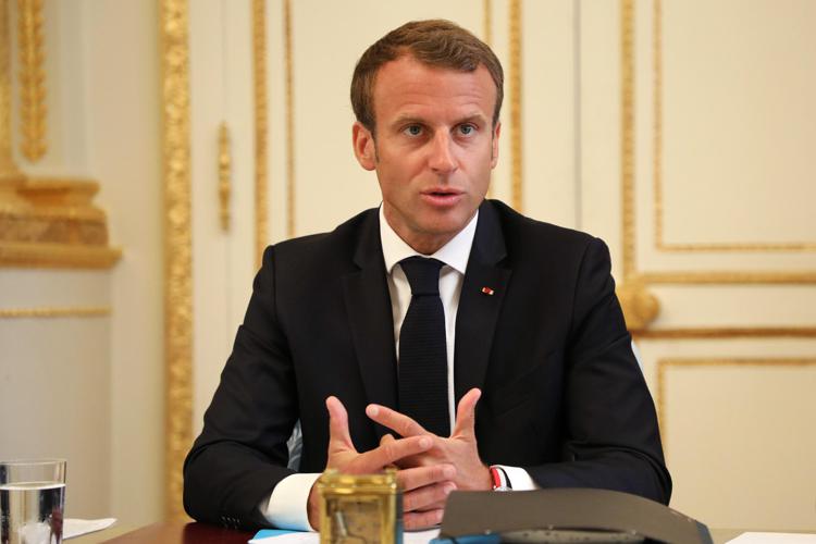 Il presidente   francese Emmanuel Macron (foto Afp)
