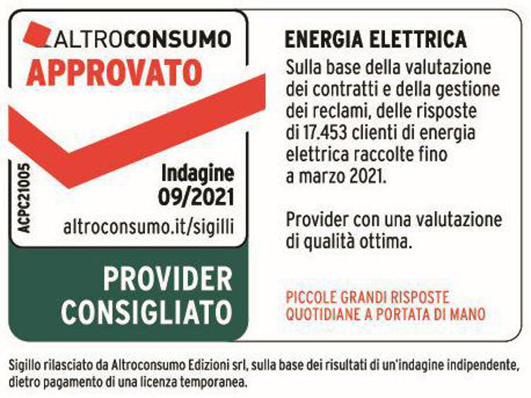 E.ON ottiene il sigillo Altroconsumo come Provider Consigliato per l’energia elettrica, per l’ottima qualità dei servizi per i clienti