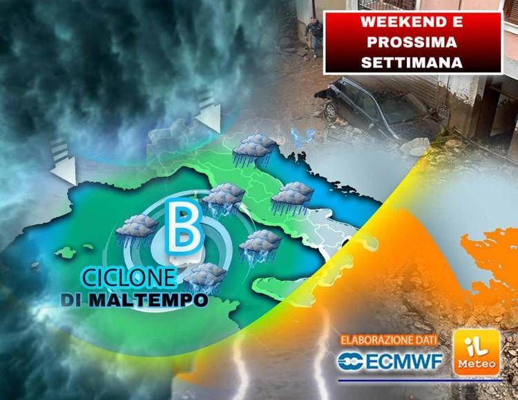 Maltempo infinito sull'Italia, previsioni weekend e settimana