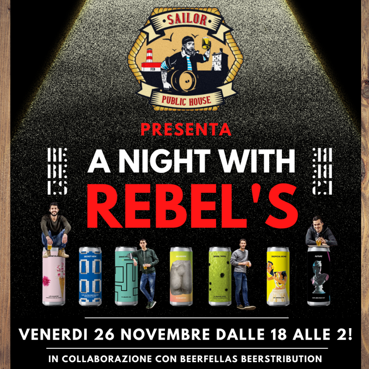 A Night With Rebel’s: le birre artigianali di qualità al Sailor Pub di Fiumicino