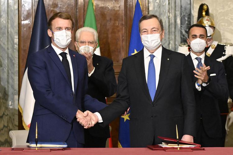 Draghi hails 'historic' Italy-France friendship pact