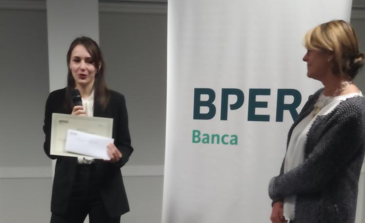 Premio di studio 'Guido Monzani' di Bper Banca a Lorenza Stanzani