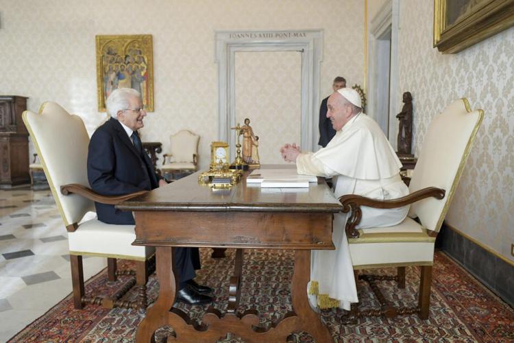 Mattarella in last meeting with Francis as head of state