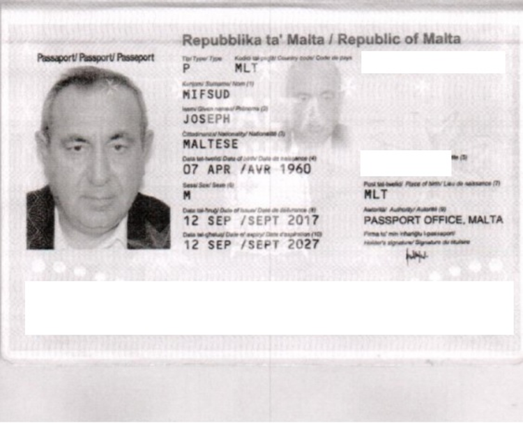Il passaporto di Mifsud