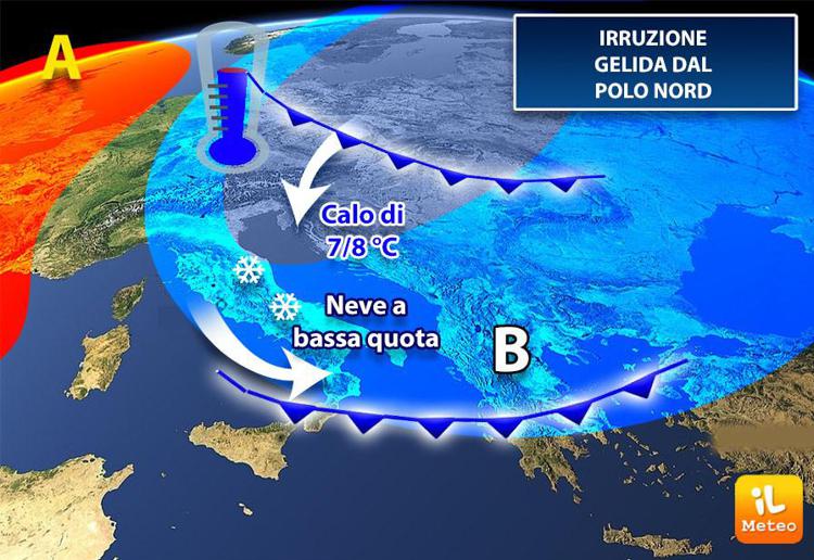 Meteo, da giovedì 20 torna l'inverno: gelo e neve sull'Italia
