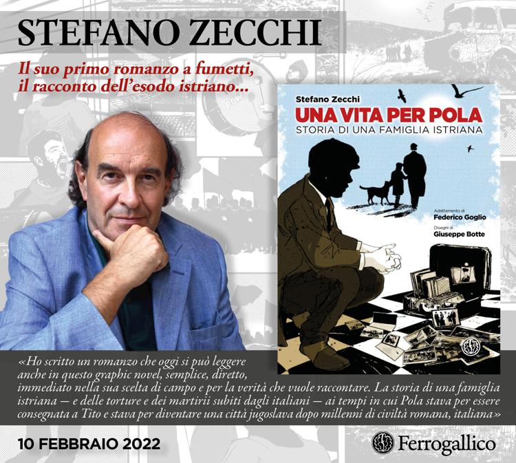 Foibe, 10 febbraio esce 'Una vita per Pola' di Zecchi: romanzo a fumetti sull'esodo istriano