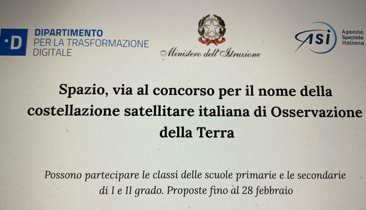 Spazio, sceglieranno gli studenti il nome della costellazione satellitare italiana di Osservazione della Terra