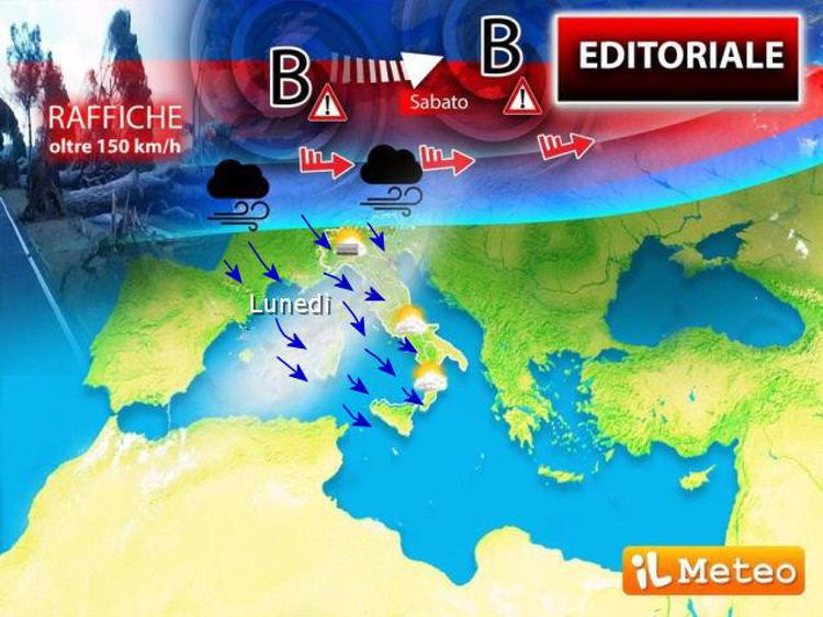 Meteo, raffiche di vento da Nord a Sud: cosa ci aspetta in Italia