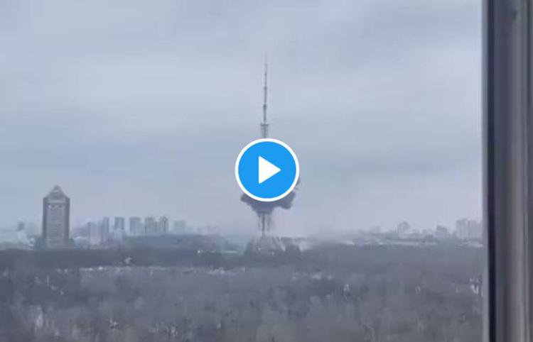 Guerra Ucraina-Russia, missile colpisce torre tv Kiev - Video