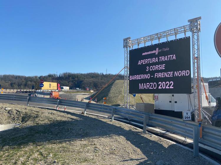 Autostrada A1, a breve apertura tratta a 3 corsie Barberino-Firenze Nord