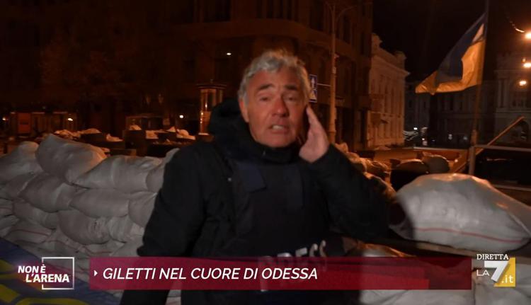 Giletti, paura in diretta da Odessa: 