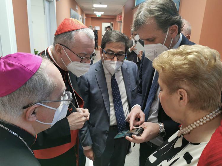 D'Amato, Parolin, Enoc e Raponi all'inaugurazione del centro cure palliative Bambino Gesù