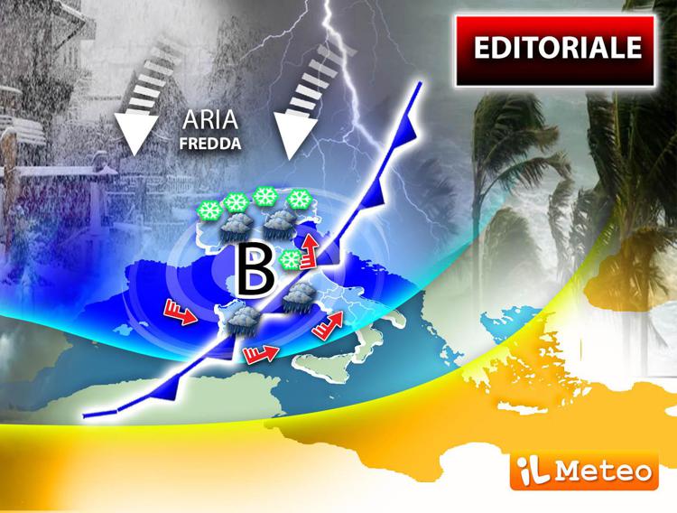Maltempo Italia: meteo weekend 2-3 aprile con freddo, pioggia e neve