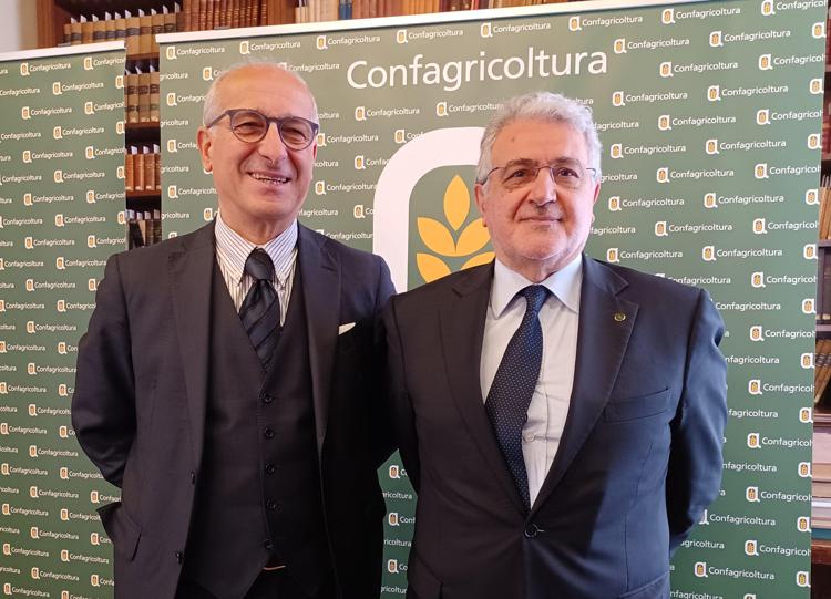 Il Vice Direttore Generale Vicario di BPER Banca Stefano Rossetti e il Direttore Generale di Confagricoltura Francesco Postorino.