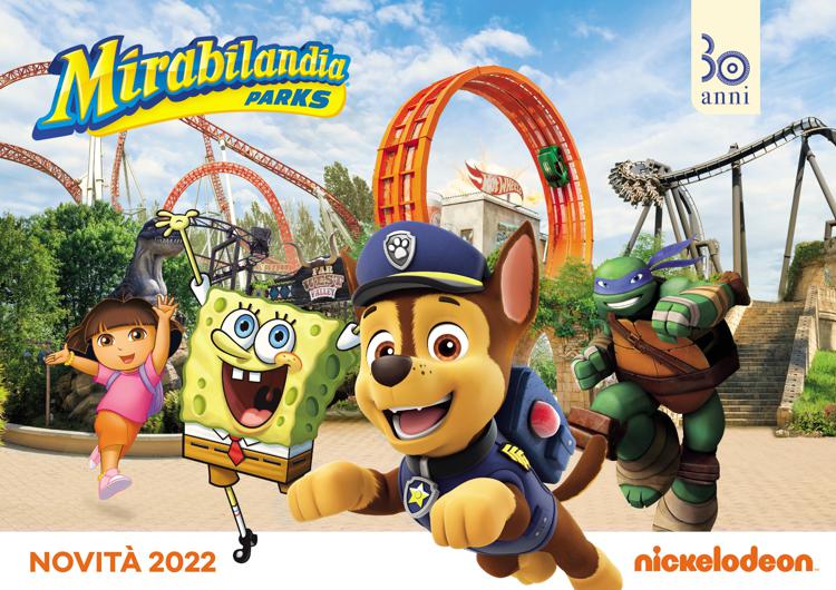 Mirabilandia, nel parco arrivano i personaggi di Nickelodeon
