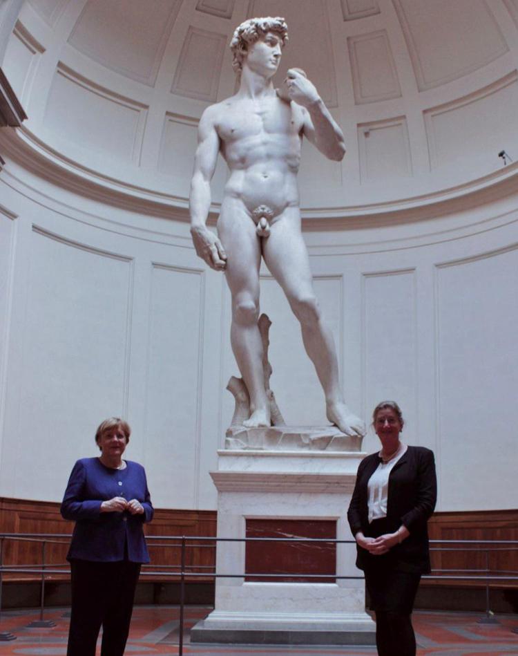 Angela Merkel turista a Firenze