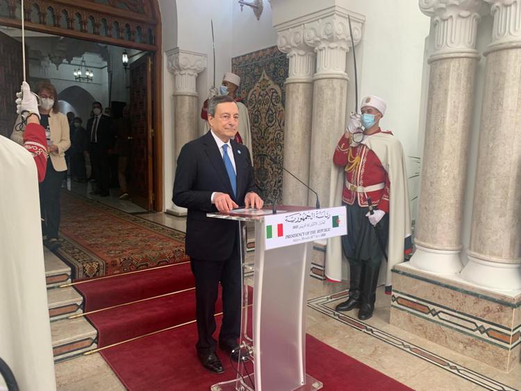 Italia-Algeria, Draghi: 