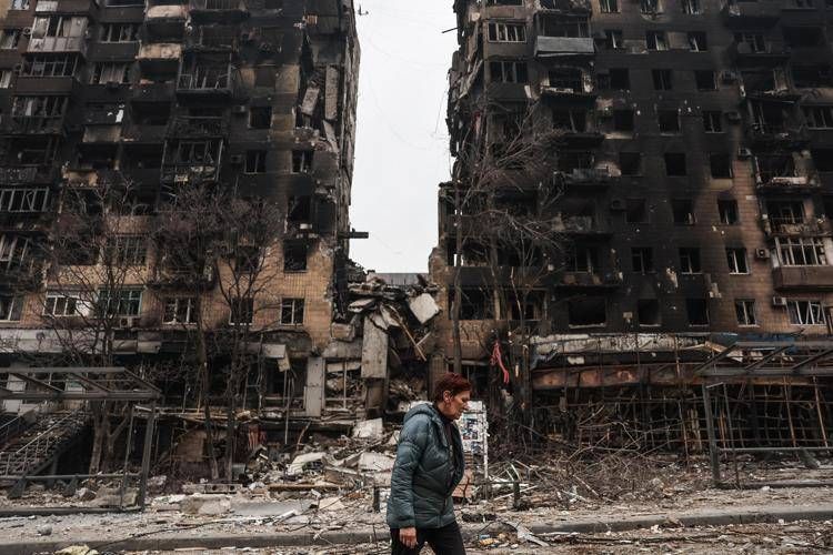 Distruzione in Ucraina (Afp)